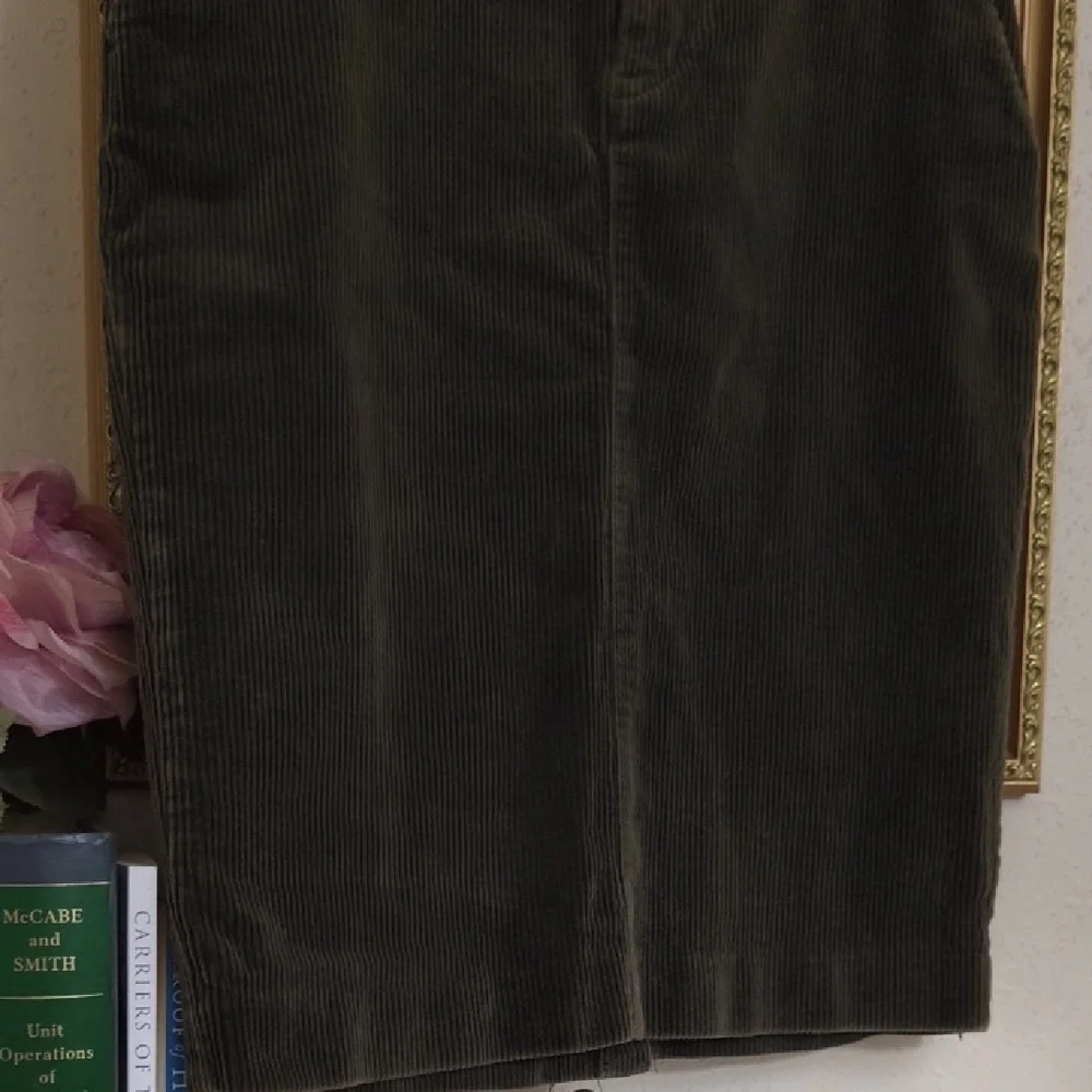 Olive Corduroy Pencil Skirt Size 4 Feminine Pumpkin Patch Pictures Whimsigoth - Picture 6 of 16